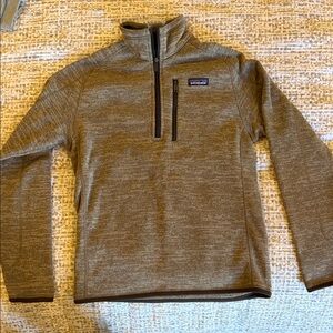 Patagonia Men's Zip-Up Sweater in Tan